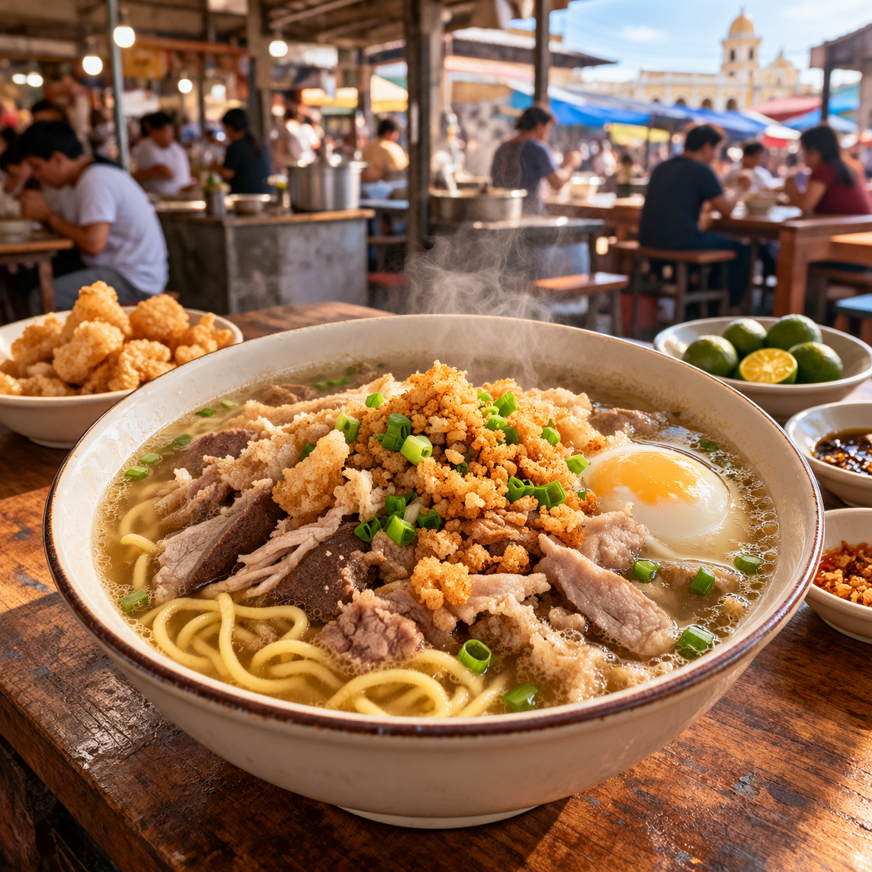 La Paz Batchoy at the market